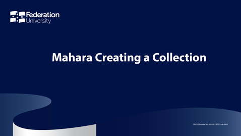 Thumbnail for Creating a Collection