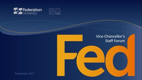 Thumbnail for Video - VC Staff Forum - September 2021