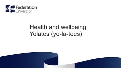 Thumbnail for entry Health and wellbeing - Yo-lates