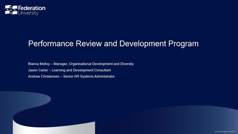 Thumbnail for Performance Review and Development Program (PRDP) | 2022 updates training