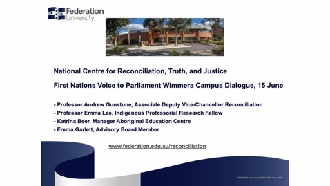 Thumbnail for Voice to Parliament Dialogue - Wimmera