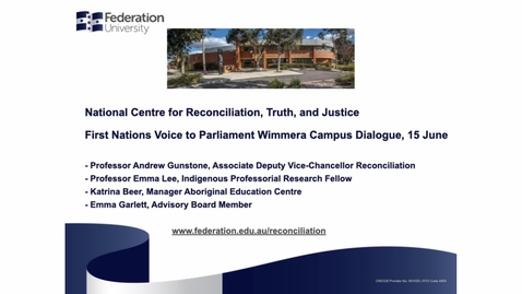 Thumbnail for entry Voice to Parliament Dialogue - Wimmera