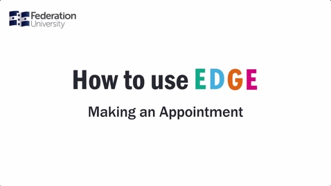 Thumbnail for EDGE Making an Appointment Video