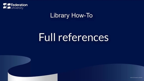 Thumbnail for A quick primer on referencing
