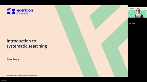 Thumbnail for Introduction to searching systematically