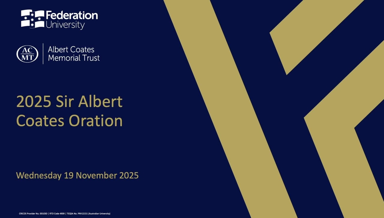 Sir Albert Coates Oration Nov 2025: Richard de Crespigny AM