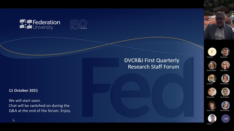 Thumbnail for DVCR&amp;I First Quarterly Research Staff Forum Video