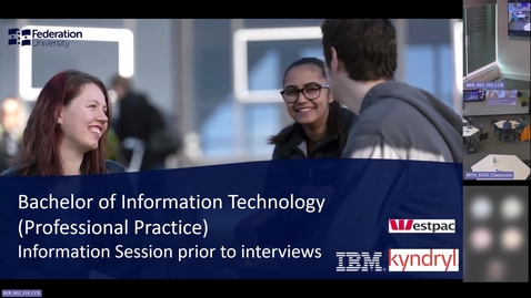 Thumbnail for Information Session prior to Interviews BIT Prof Prac Fed Uni Nov2023