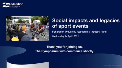 Thumbnail for entry Social impacts and legacies of sport events symposium