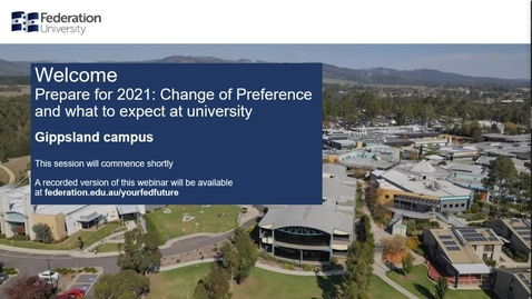 Thumbnail for entry Domestic webinar- Change of Preference 2021 Gippsland
