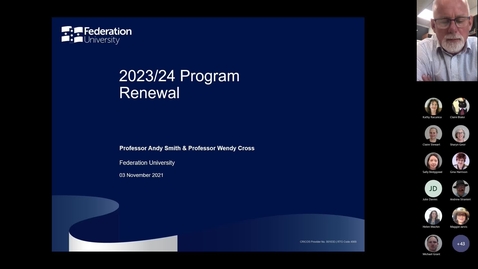 Thumbnail for 2023-24 Program Renewal all staff forum 5 Nov 2021