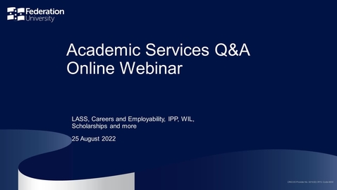 Thumbnail for entry Academic Skills Webinar