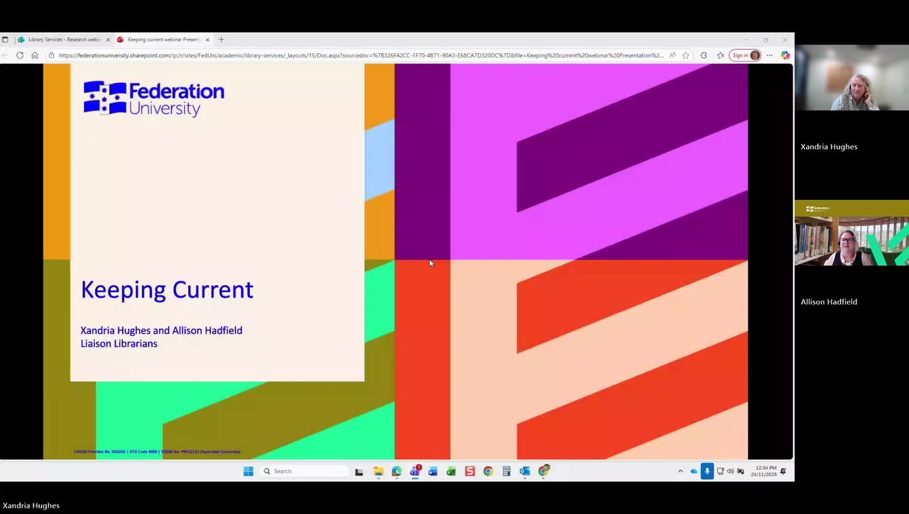 Library Research Webinar - Setting up alerts and keeping current (Recorded 24 November 25)