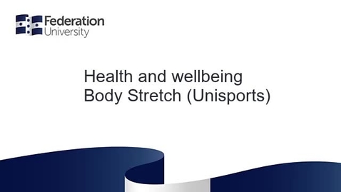 Thumbnail for entry Health and wellbeing - Body stretch