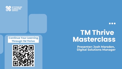 Thumbnail for TM Thrive Masterclass