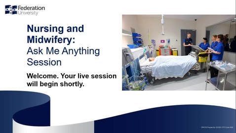 Thumbnail for Nursing and Midwifery: Live Ask Me Anything Session