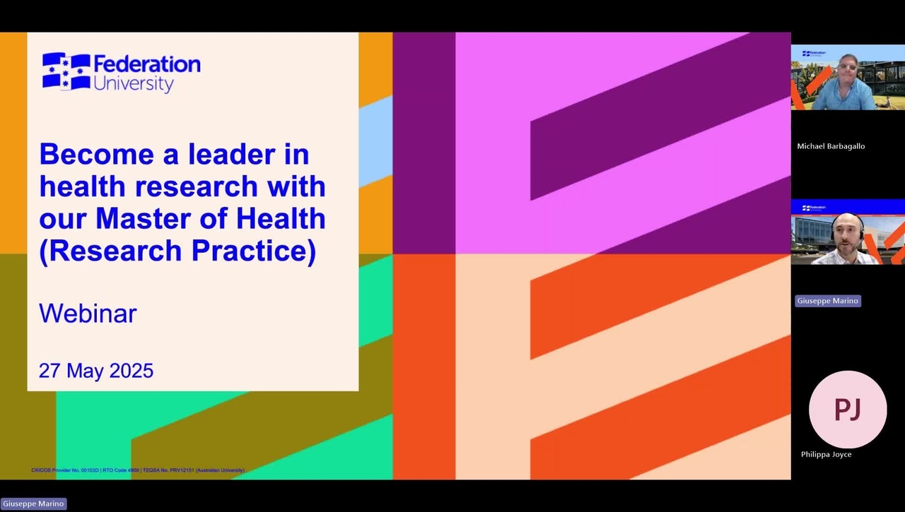 Become a leader in health research with our Master of Health (Research Practice)