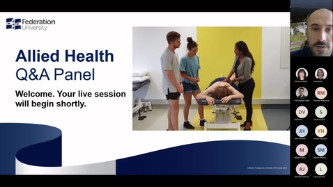 Thumbnail for Allied Health Q&amp;A Panel - Occupational Therapy, Physiotherapy and Speech Pathology