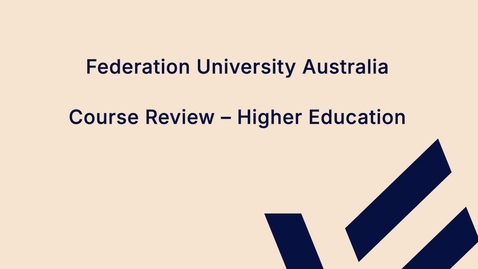 Thumbnail for Course Review - Higher Education - A message from the Vice-Chancellor and President - June 2025