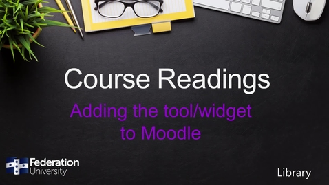 Thumbnail for entry Adding Course Readings tool to Moodle