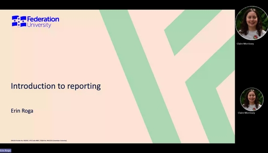 Introduction to reporting the search