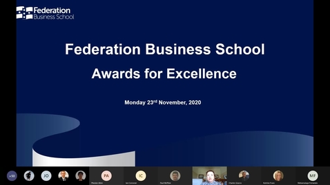Thumbnail for Federation Business School Awards for Excellence