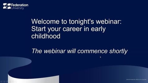 Thumbnail for Start your career in early education