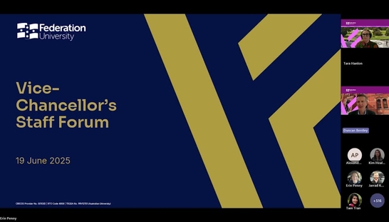 Vice-Chancellor's All Staff Forum - online event - 190625