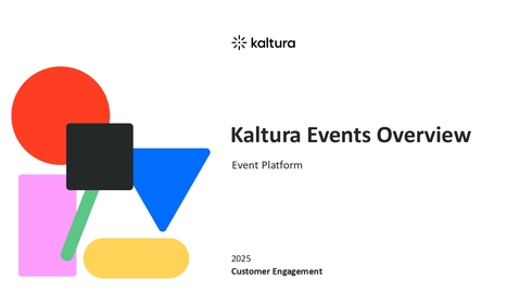 Thumbnail for Kaltura Events Overview Training