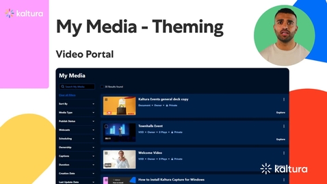Thumbnail for My Media - Theming