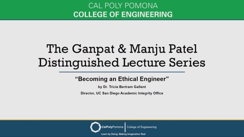 Thumbnail for Tricia Bertram Gallant - Ganpat &amp; Manju Patel Distinguished Lecture Series 