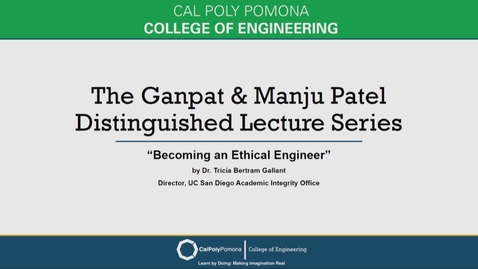 Thumbnail for entry Tricia Bertram Gallant - Ganpat &amp; Manju Patel Distinguished Lecture Series 