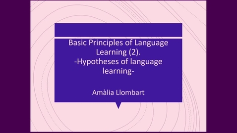 Thumbnail for entry EDU5205 - Hypotheses of Language Learning