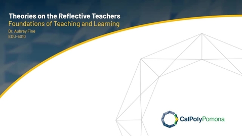 Thumbnail for EDU-5010 - Theories on the Reflective Teachers