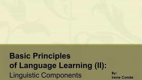 Thumbnail for  Components Of Language