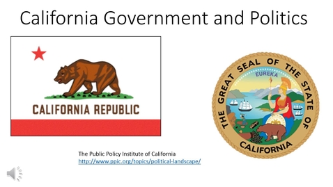 Thumbnail for entry Geo 3510 California Government and Politics lecture - online