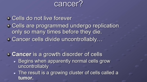 Thumbnail for entry Module 05.2 Where do cells come from