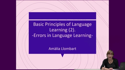 Thumbnail for entry SPN 1120 - (6) Basic Principles of Language Learning -  Errors in Language Learning