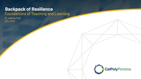 Thumbnail for entry EDU-5010 - Backpack of Resilience