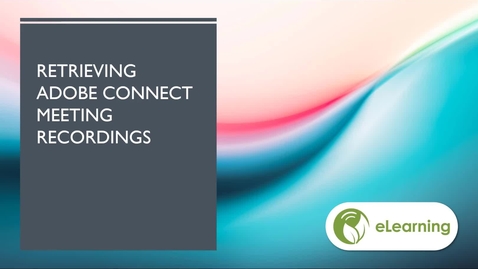 Thumbnail for Move Adobe Connect Meeting Recordings