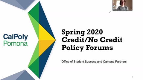 Thumbnail for Credit/No Credit Forum- CLASS