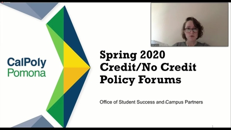 Thumbnail for Credit/No Credit Forum - College of Science