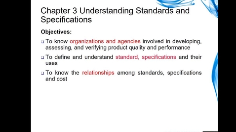 Thumbnail for entry AMM 3600 Chapter 3 Understanding Standards and Specifications