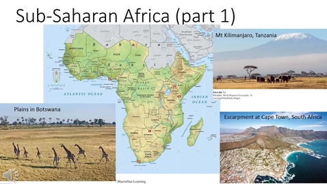 Thumbnail for entry GEO 1000 Sub-Saharan Africa (part 1) - online lecture