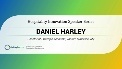 Thumbnail for entry Daniel Harley - Director of Strategic Accounts, Tanium Cybersecurity