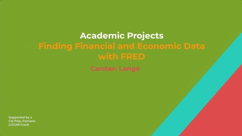 Thumbnail for Finding Financial and Economic Data with FRED