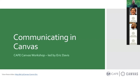 Thumbnail for Canvas Workshop: Communicating in Canvas w/ Eric Davis