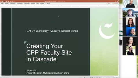 Thumbnail for Technology Tuesday: Cascade Faculty Sites, Apr-27, 2021