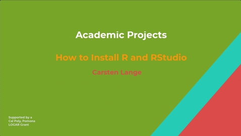 Thumbnail for Install R and RStudio
