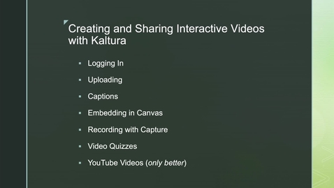 Thumbnail for Kaltura, Technology Tutorial